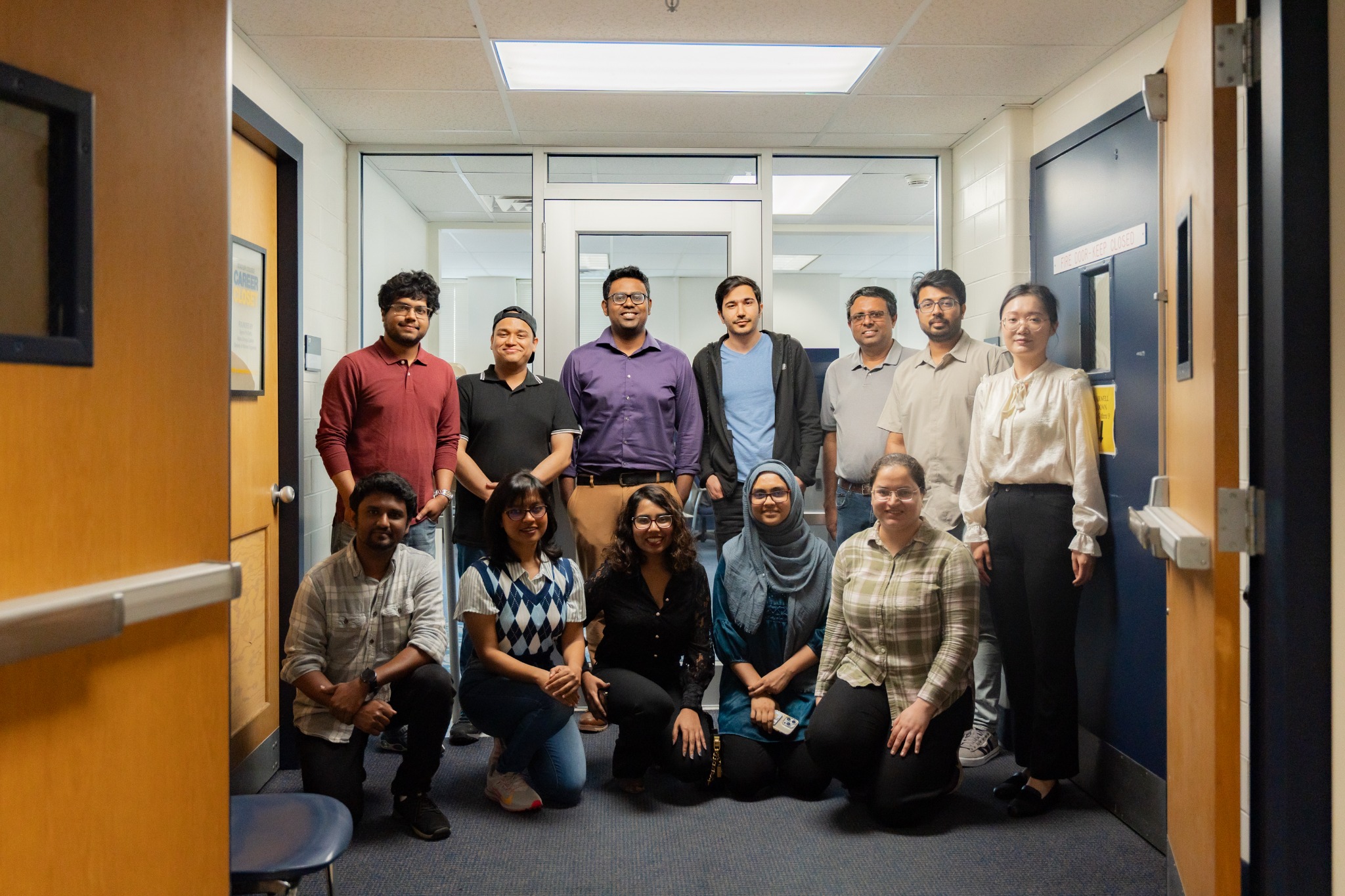 Systems Analytics Lab members gathered inside the laboratory